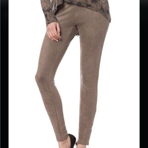 Olivaceous olive green faux suede leggings szS NWT